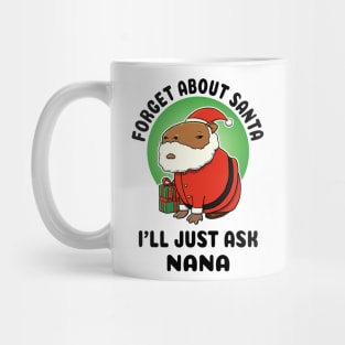 Forget about Santa I'll just ask Nana Capybara Santa Mug